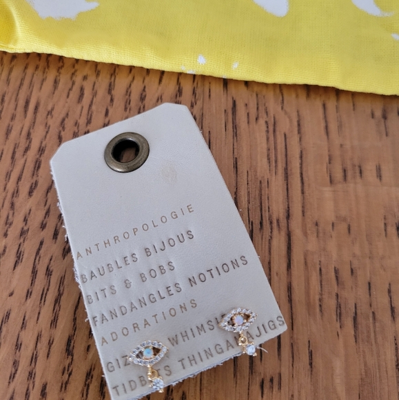 Anthropologie Opal Spirit Eye Post Earrings - gold-plated - Picture 4 of 6